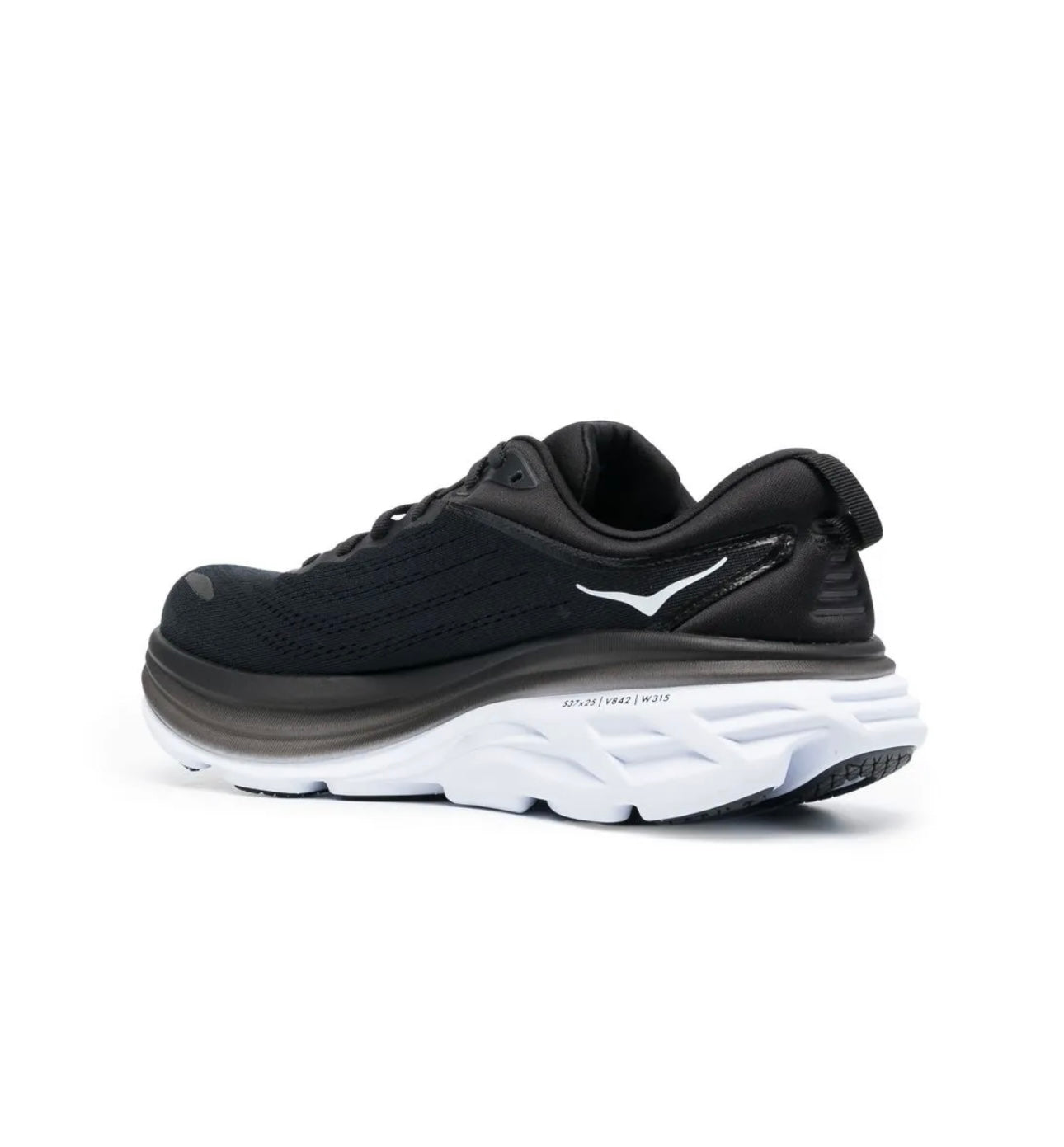 HOKA Bondi 8 Black White - high-performance athletic footwear in Black with advanced cushioning
