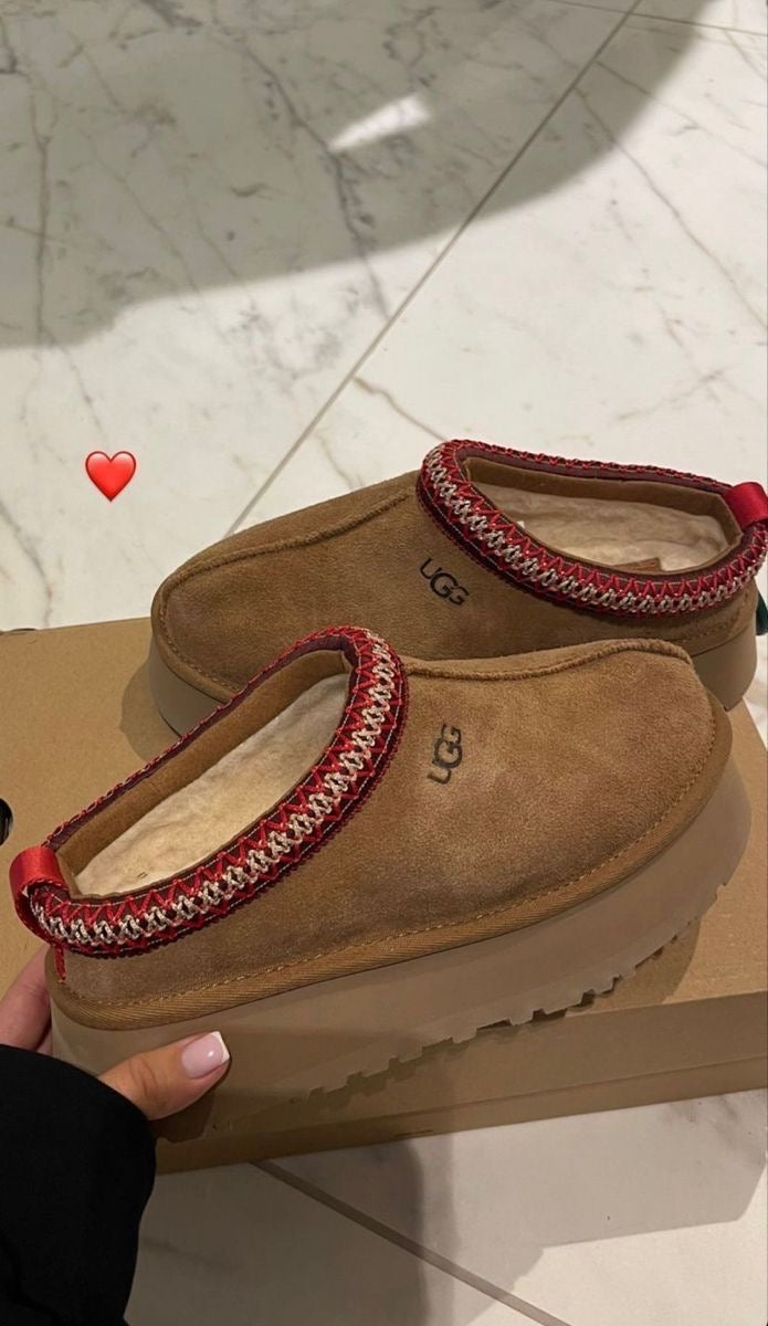 Ugg Tazz Platform Slippers brown red - high-performance athletic footwear in Red with advanced cushioning