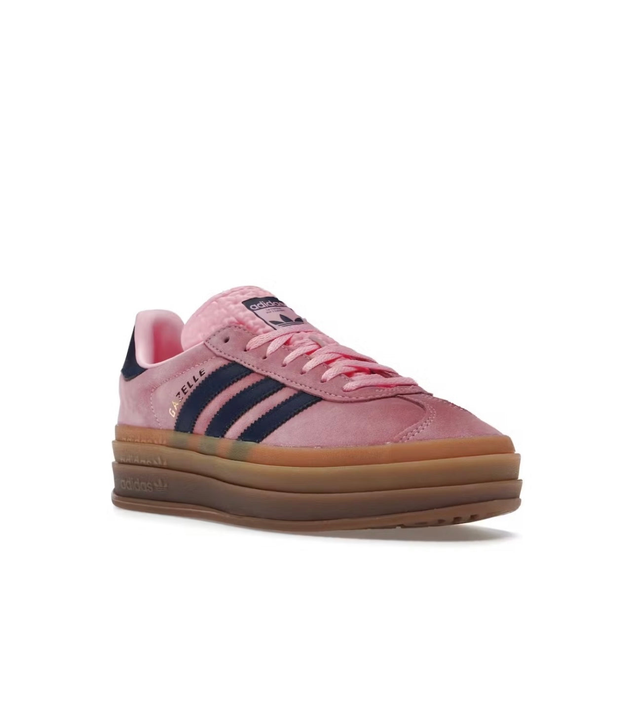 Adidas gazelle navy blue pink platform 37