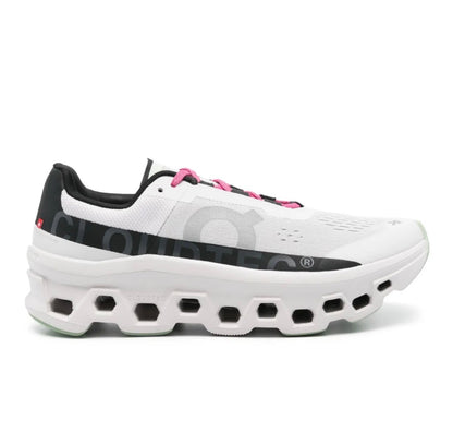 On Cloudmonster white colours - high-performance athletic footwear in White with advanced cushioning