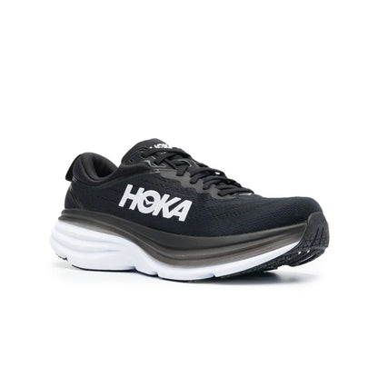 HOKA Bondi 8 Black White - high-performance athletic footwear in Black with advanced cushioning
