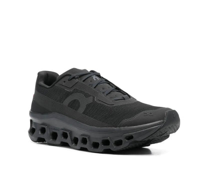 On Cloudmonster black - high-performance athletic footwear in Black with advanced cushioning