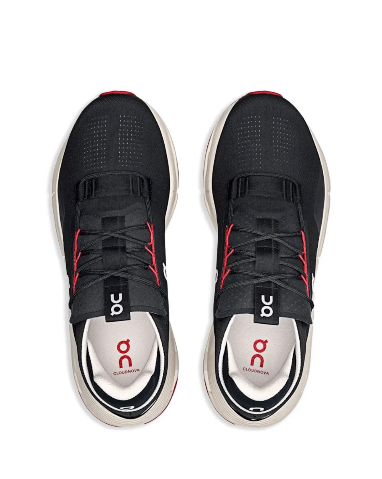 On Cloud Black Cream Red - high-performance athletic footwear in Black with advanced cushioning