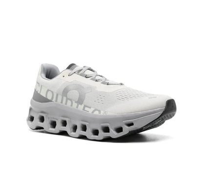 On Cloudmonster light grey - high-performance athletic footwear in Grey with advanced cushioning