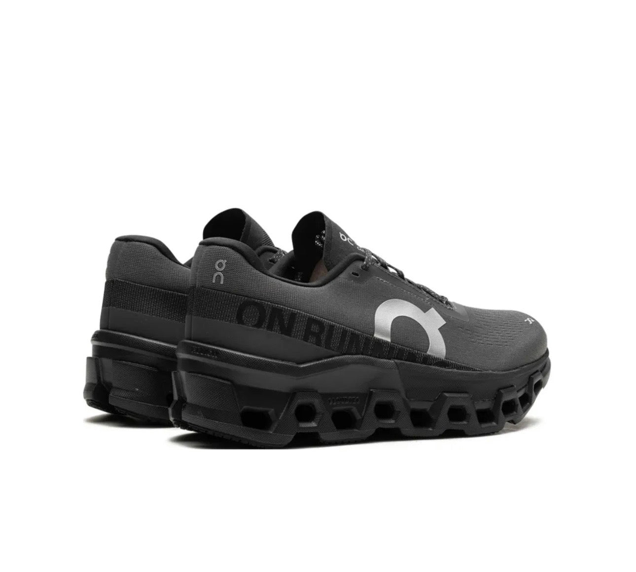 On Cloudmonster black - high-performance athletic footwear in Black with advanced cushioning