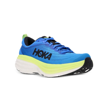 HOKA Bondi 8 Blue Yellow - high-performance athletic footwear in Blue with advanced cushioning