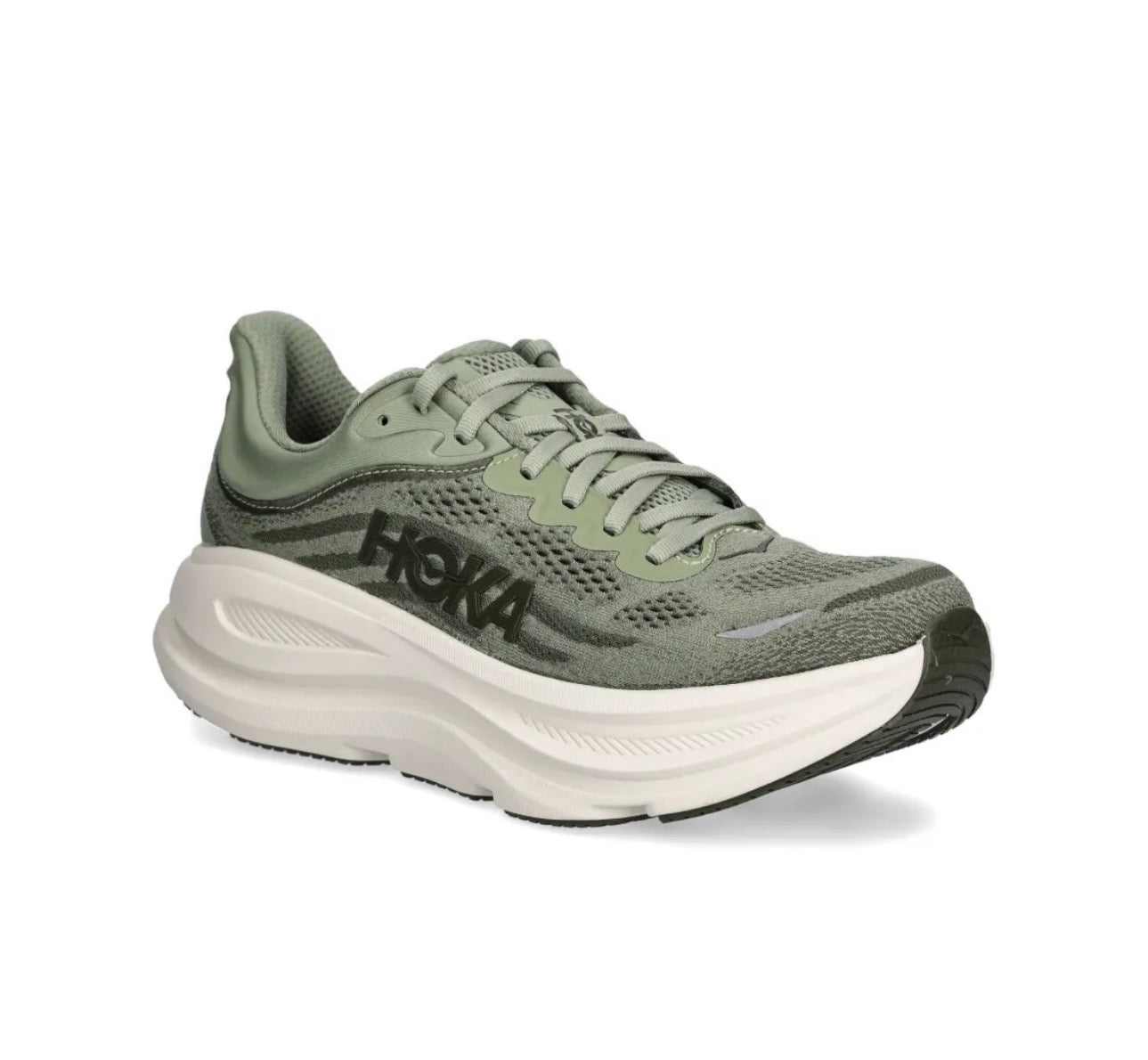 Hoka Bondi 9 Dutch Green - high-performance athletic footwear in Green with advanced cushioning