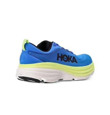 HOKA Bondi 8 Blue Yellow - high-performance athletic footwear in Blue with advanced cushioning