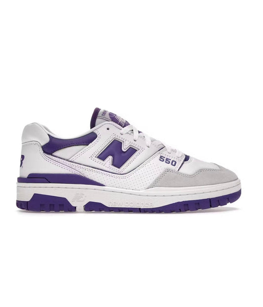 New Balance 550 White Purple - high-performance athletic footwear in White with advanced cushioning