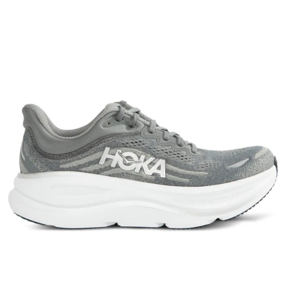 Hoka Bondi 9 Grey - high-performance athletic footwear in Grey with advanced cushioning
