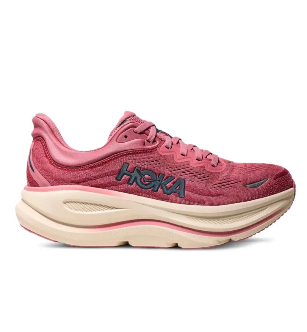 Hoka Bondi 9 Light red pink - high-performance athletic footwear in Red with advanced cushioning