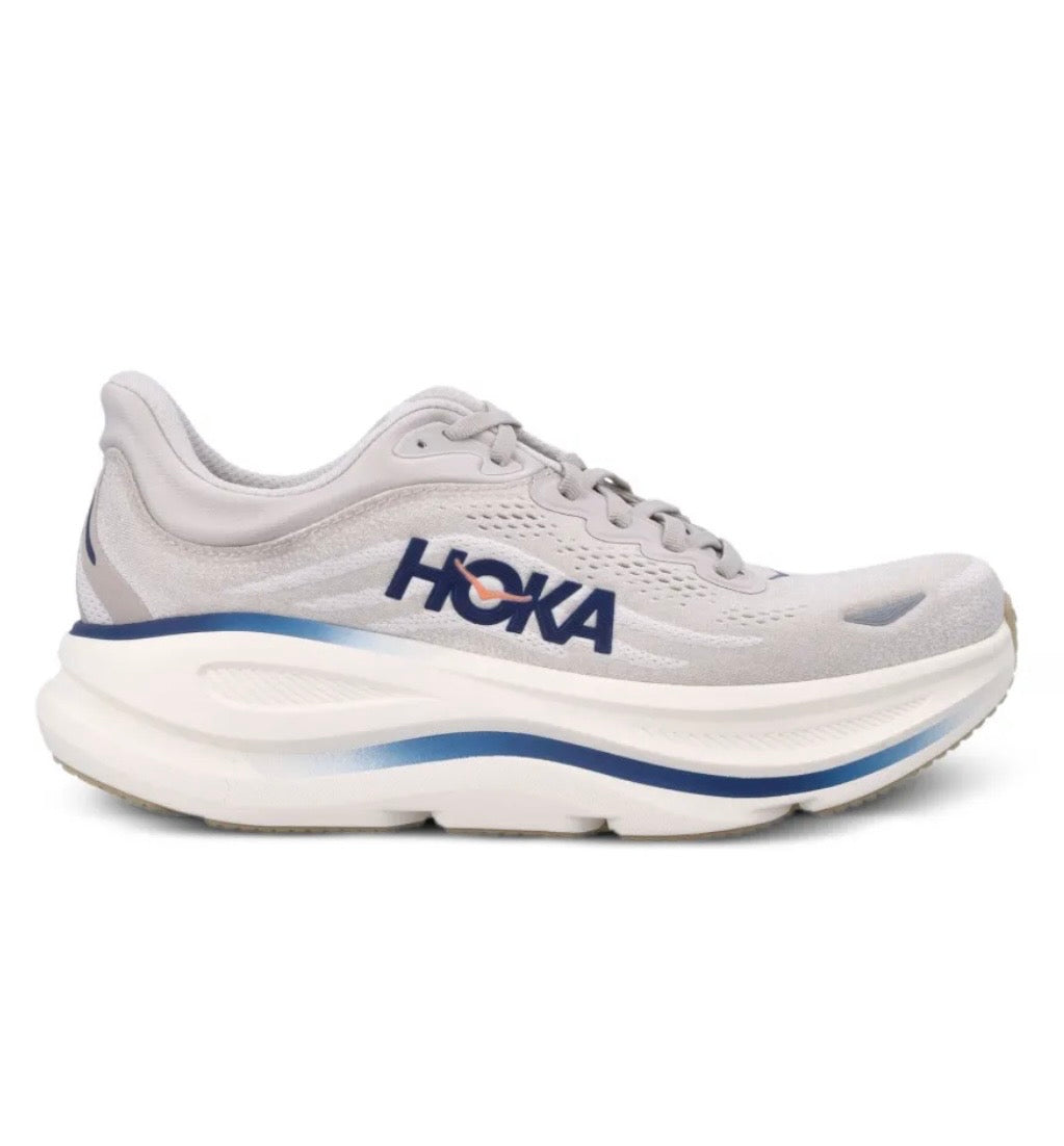 Hoka Bondi 9 Grey Blue - high-performance athletic footwear in Blue with advanced cushioning