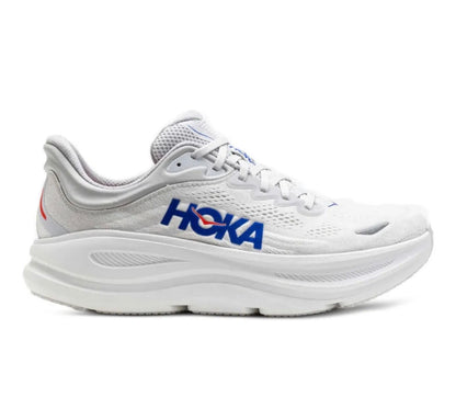 Hoka Bondi 9 White Blue - high-performance athletic footwear in White with advanced cushioning
