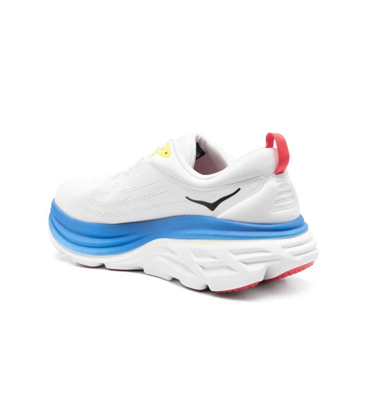 HOKA Bondi 8 White Blue Red - high-performance athletic footwear in White with advanced cushioning