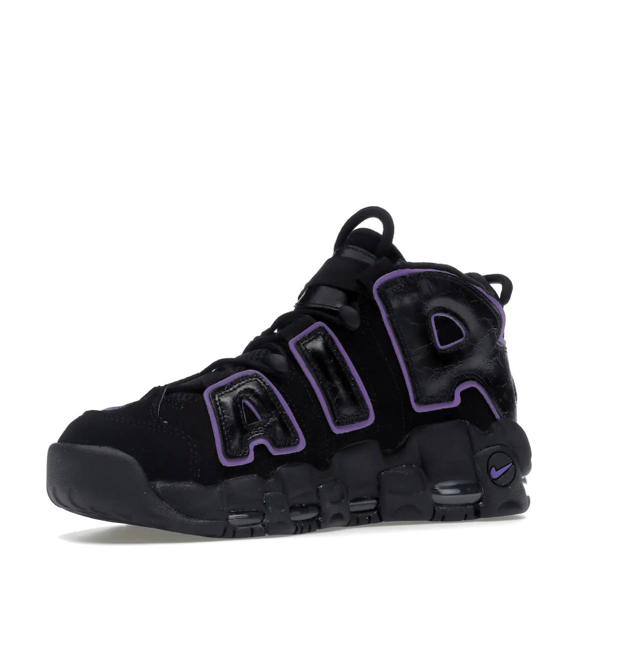Nike Uptempo Black Purple - high-performance athletic footwear in Black with advanced cushioning