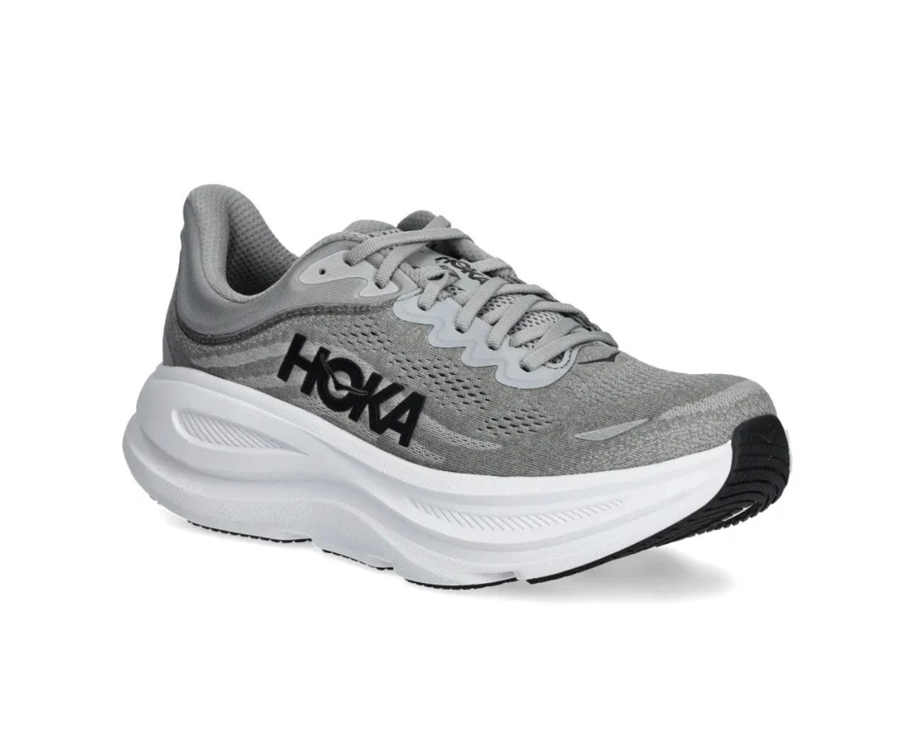 Hoka Bondi 9 Grey - high-performance athletic footwear in Grey with advanced cushioning