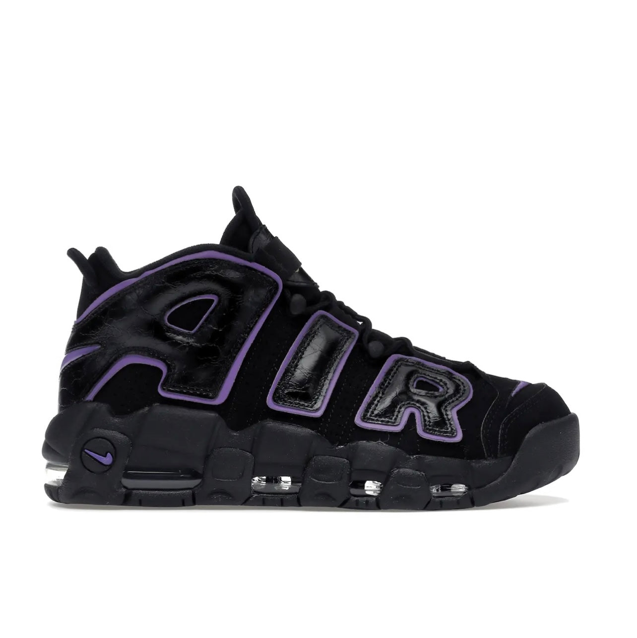 Nike Uptempo Black Purple - high-performance athletic footwear in Black with advanced cushioning