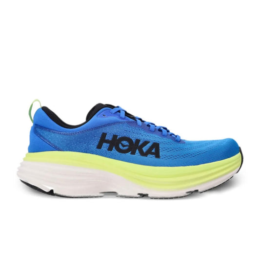 HOKA Bondi 8 Blue Yellow - high-performance athletic footwear in Blue with advanced cushioning