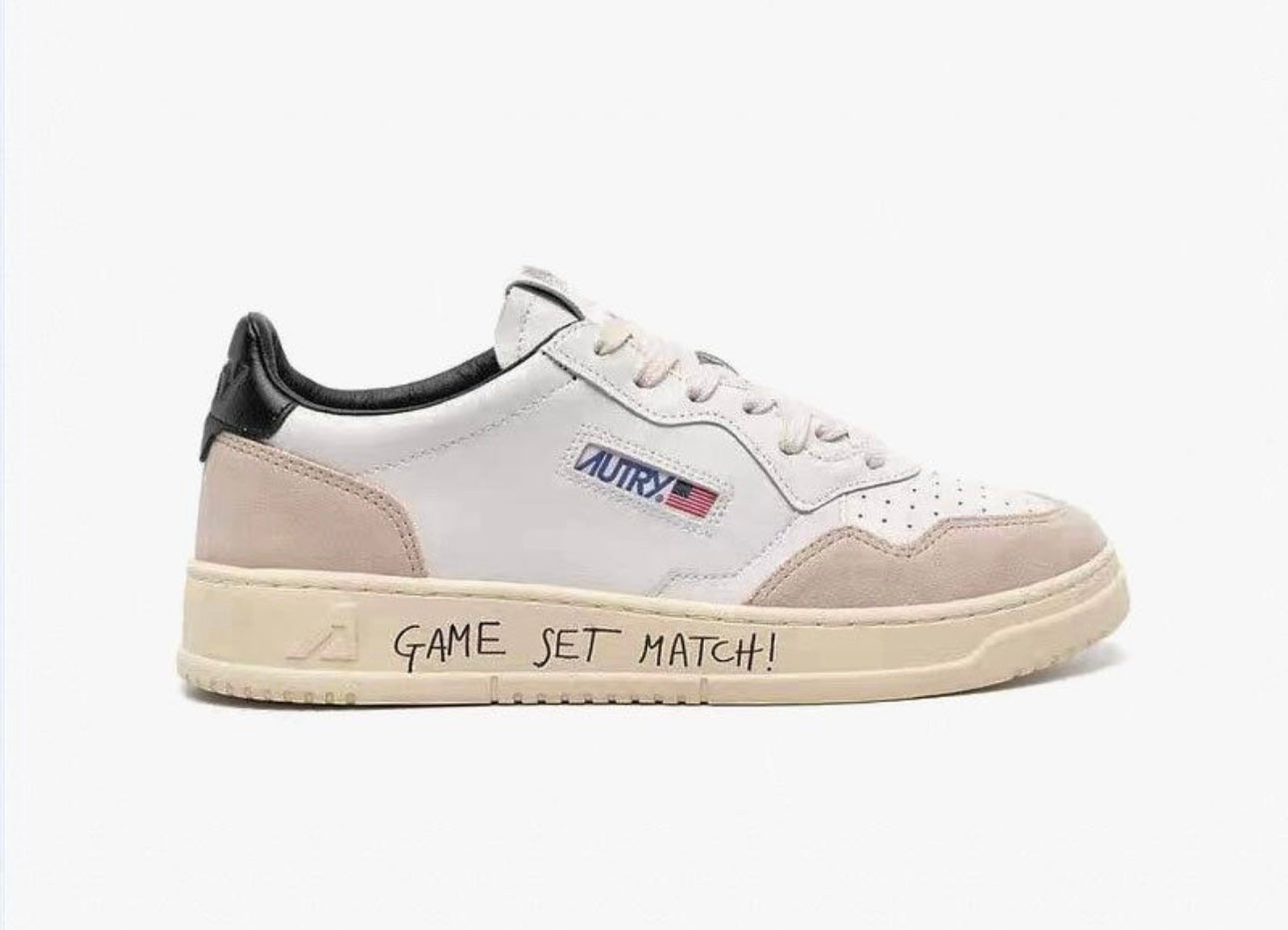 Autry White Gray Black “GAME SET MATCH” high-performance athletic footwear Gray